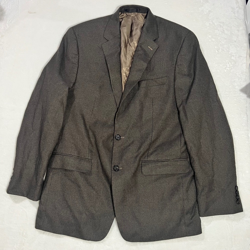 Lauren Ralph Lauren Blazer Mens 42L Brown Patterned Two Button Sport Coat